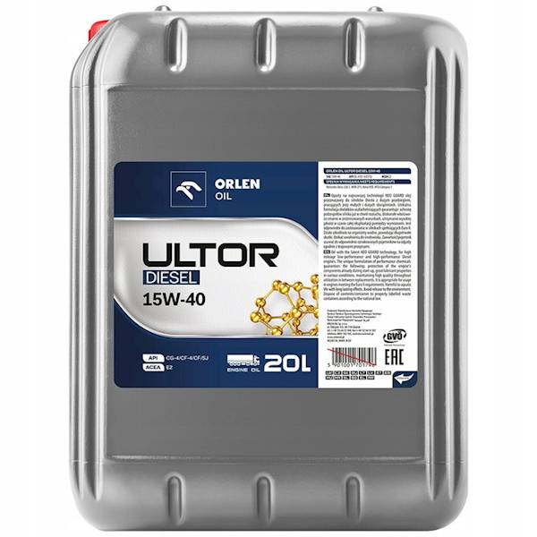Orlen oil ULTOR DIESEL 15W40 20L.   API: CG-4/CF-4/CF