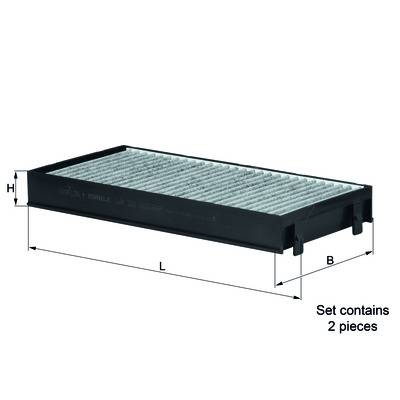 K1270A-2X WKŁAD FILTRA KABINY  KOMPLET 2 SZTUKI  