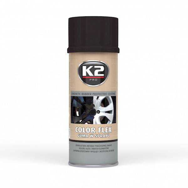 L343CP COLOR FLEX GUMA W SPRAYU CZARNY POŁYSK 400ML.
