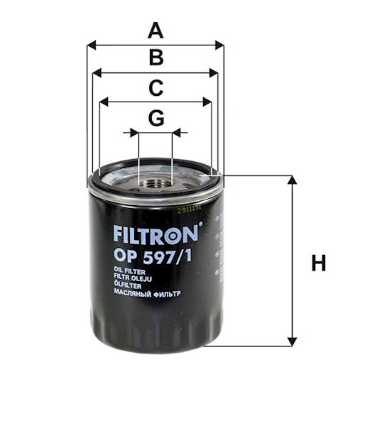 FILTR OLEJU OP597/1
