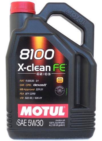 MOTUL 8100 X-CLEAN FE 5W30  C2 & C3 4L