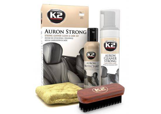 G421 AURON STRONG ZESTAW DO SKÓR CLEAN,PROTECT.SZCZOTKA,MIKROFIBRA