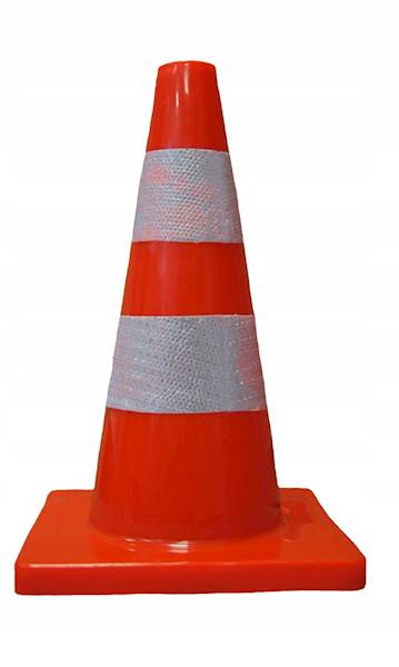Pachołek drogowy, słupek ostrzegawczy PCV 30CM