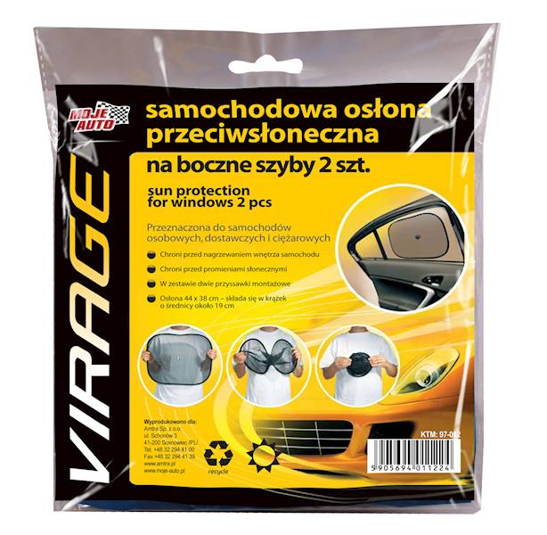 97-012 Samochodowa osłona przeciwsłoneczna do szyb bocznych 2 szt. *