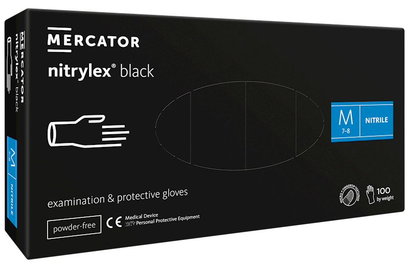 RĘKAWICE NITRYLEX BLACK M OPAK. 100 SZT