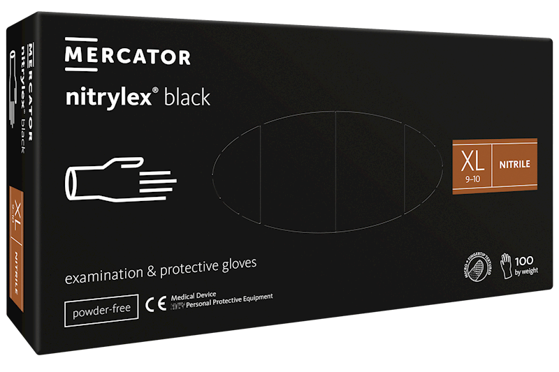 RĘKAWICE NITRYLEX BLACK XL OPAK. 100 SZT