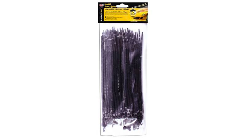 96-008 VIRAGE- Paski Mocujące Czarne 200X4,8MM 100 Szt
