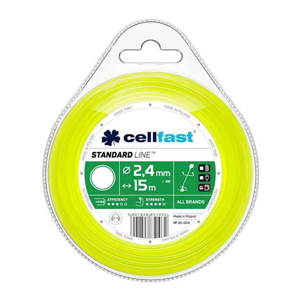 CELL-FAST ŻYŁKA DO KOSIAREK  OKRĄGŁA 2,4mm/15m  35-004