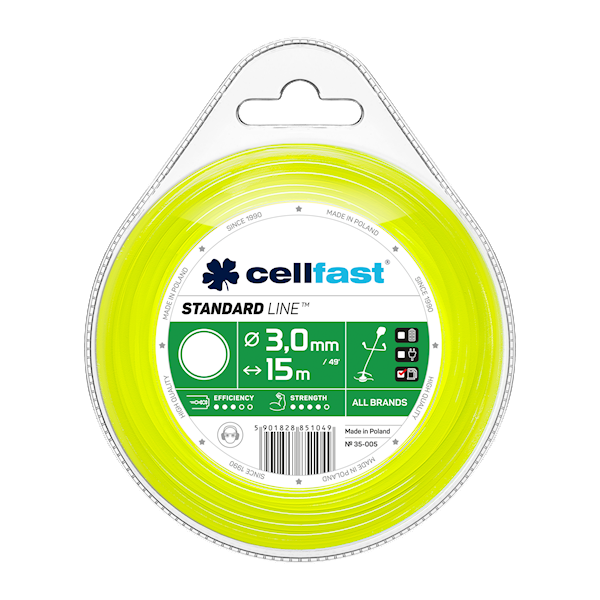 CELL-FAST ŻYŁKA DO KOSIAREK  OKRĄGŁA 3mm/15m 35-005