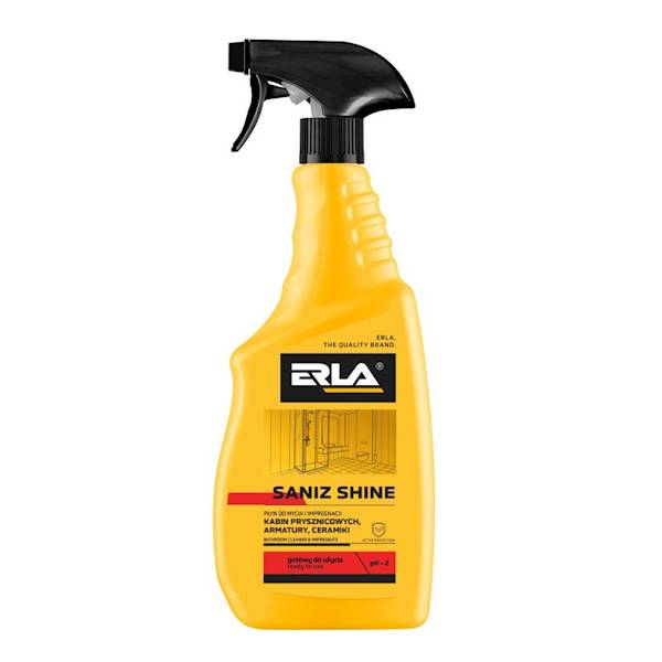 R3001 Erla SANIZ  SHINE  750ml Płyn do mycia i impregnacji kabin prysznicowych, armatury, ceramiki.