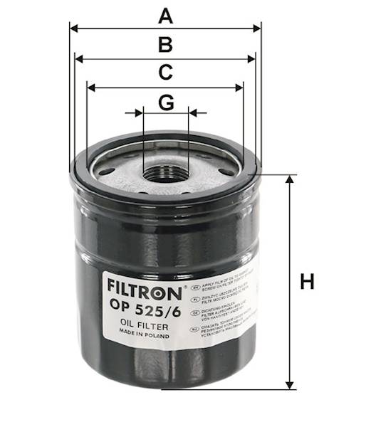 OP525/6 FILTR OLEJU
