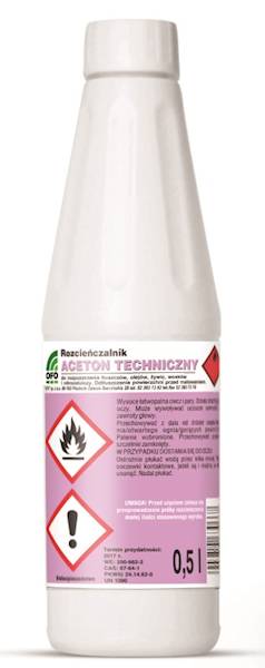 ACETON ROZCIENCZALNIK TECHNICZNY 0,5L.