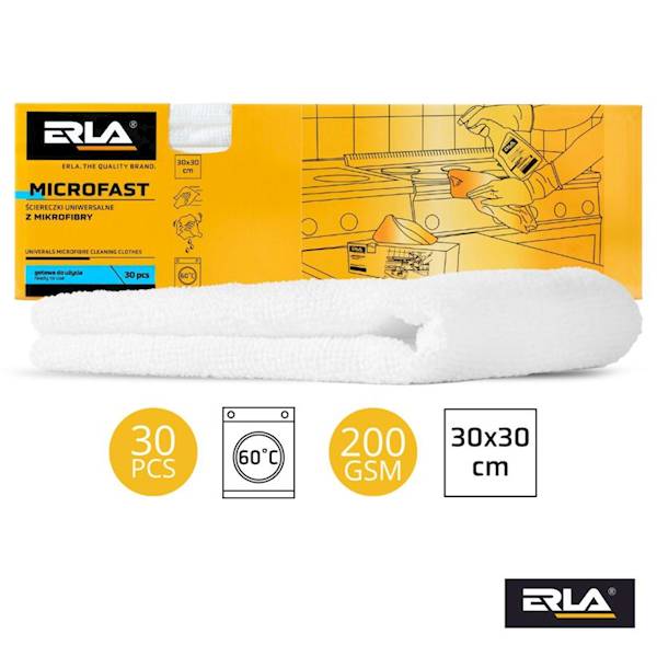 R1013 ERLA MICROFAST Zestaw 30 sztuk MIKROFIBRY