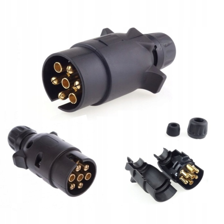 Wtyczka przyczepy plastikowa z nakretka / 7 PIN HP104545001