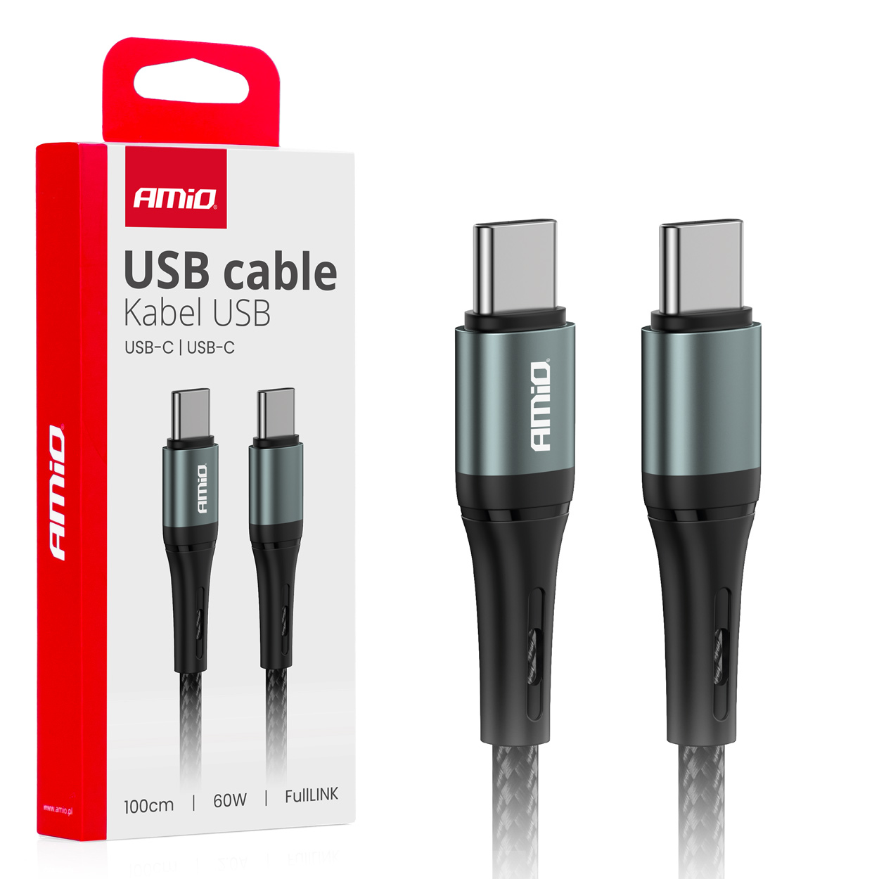 03914 Kabel do telefonu USB Typ C 1m 60W  USB-C /  USB-C