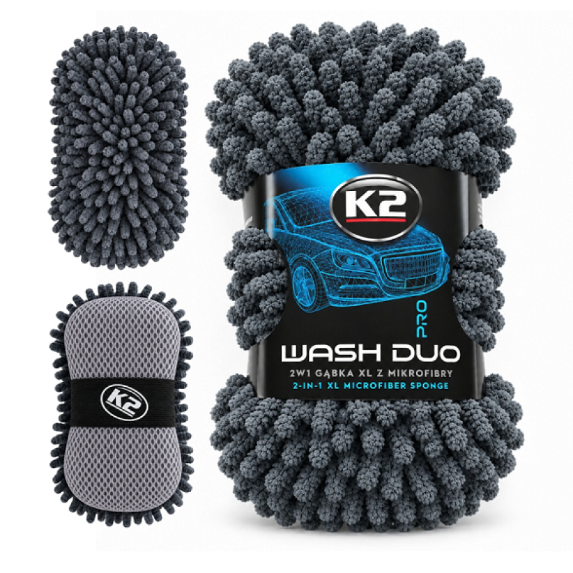 M463 K2 WASH DUO PRO 2w1 gąbka XL z mikrofibry