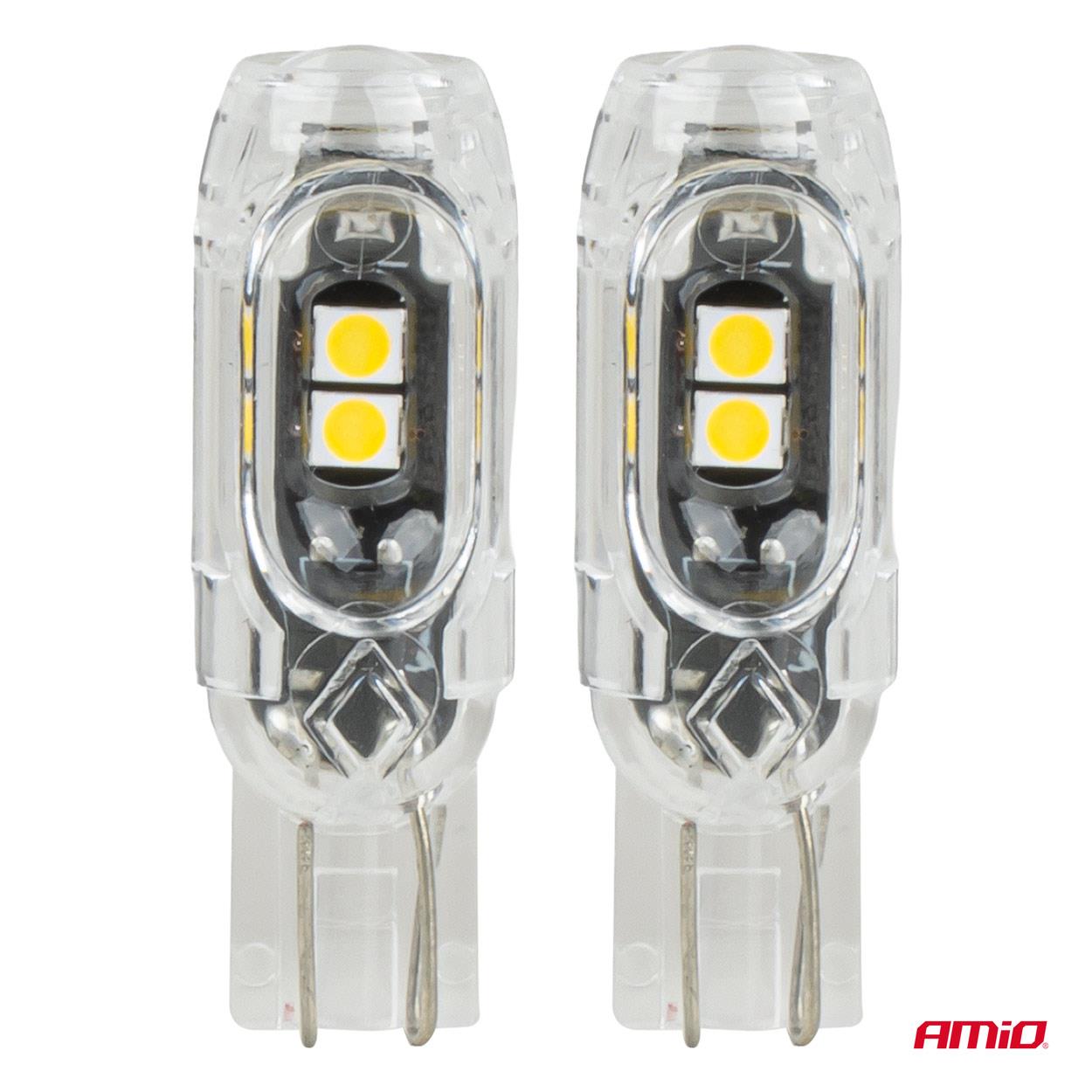 04995 12V Żarówka LED STANDARD W5W T10 2835 5SMD białe kpl 2 szt