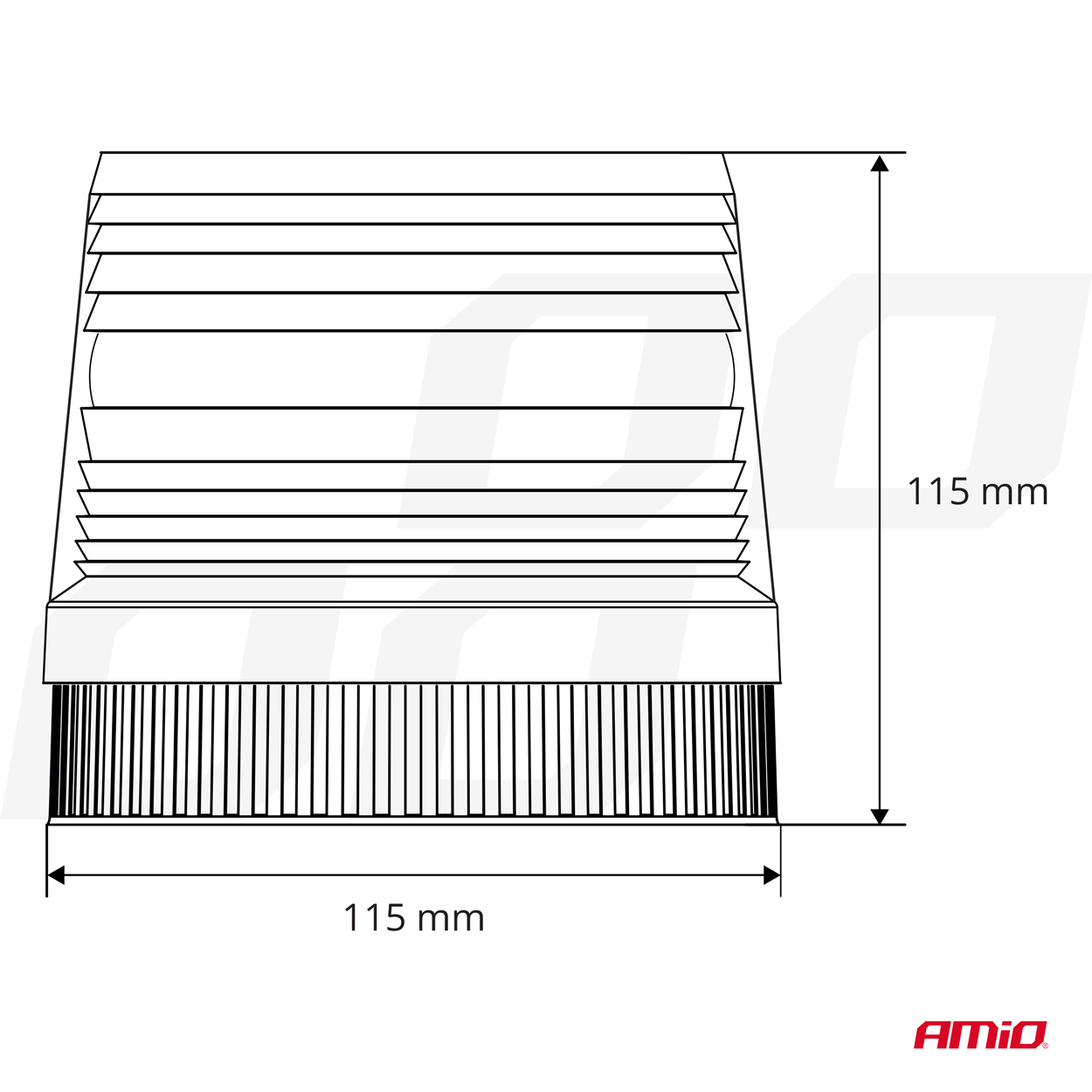 01276 Lampa ostrzegawcza błyskowa stroboskopowa kogut LED 12V 