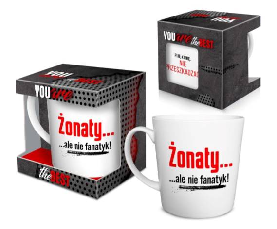 Kubek NBC 480ml Żonaty a nie fanatyk
