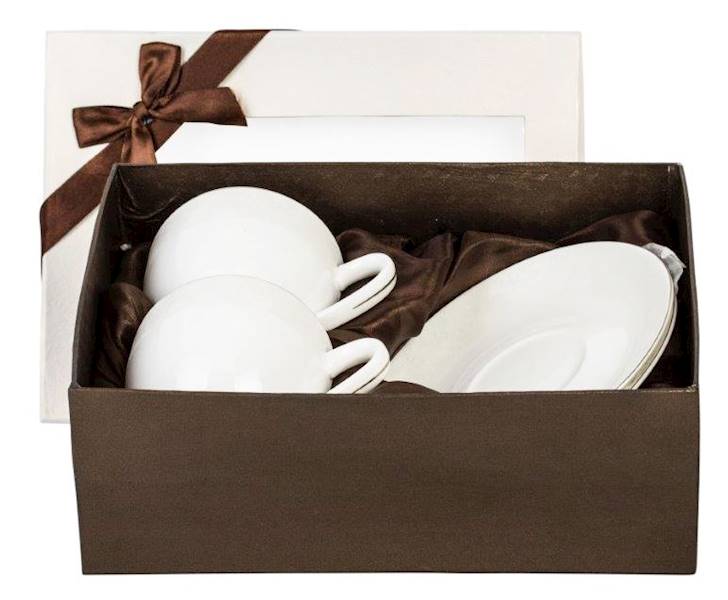 Komplet 2 filiżanek ze spodkiem Senja 270ml