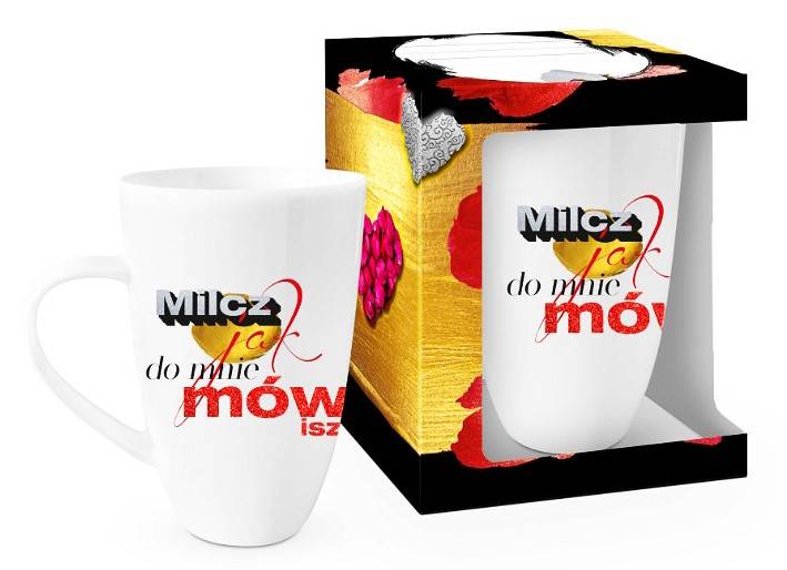 Kubek baryłka 400ml -milcz jak do mnie mówisz