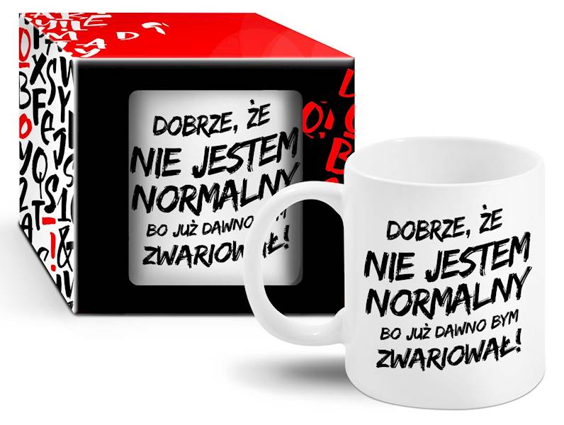 Kubek boss 300ml-dobrze,że nie jestem normalny 