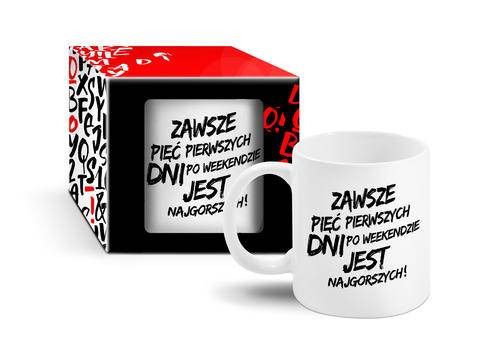 Kubek boss 300ml-zawsze pięć pierwszych dni po