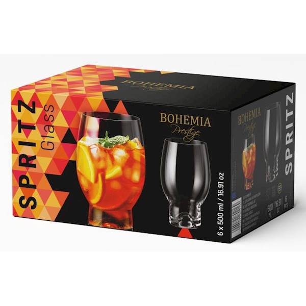Komplet 6 szklanek Spritz 480ml Prestige Bohemia