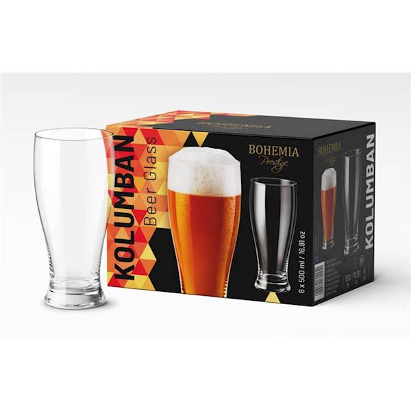 Komplet 6 szklanek Kolumban 500ml Prestige Bohemia
