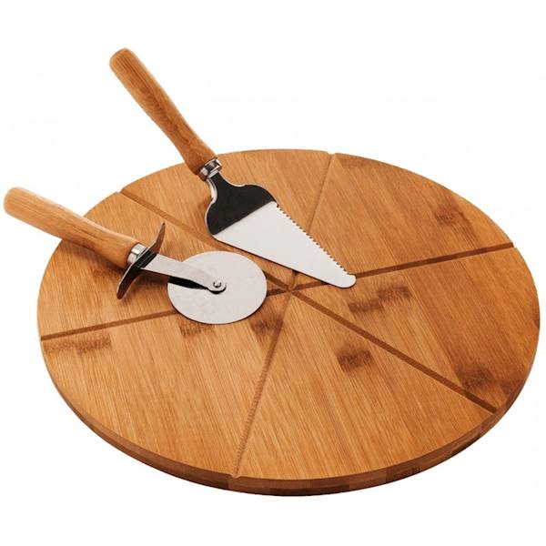Deska pizza+łopatka+radełko 33x1,5cm
