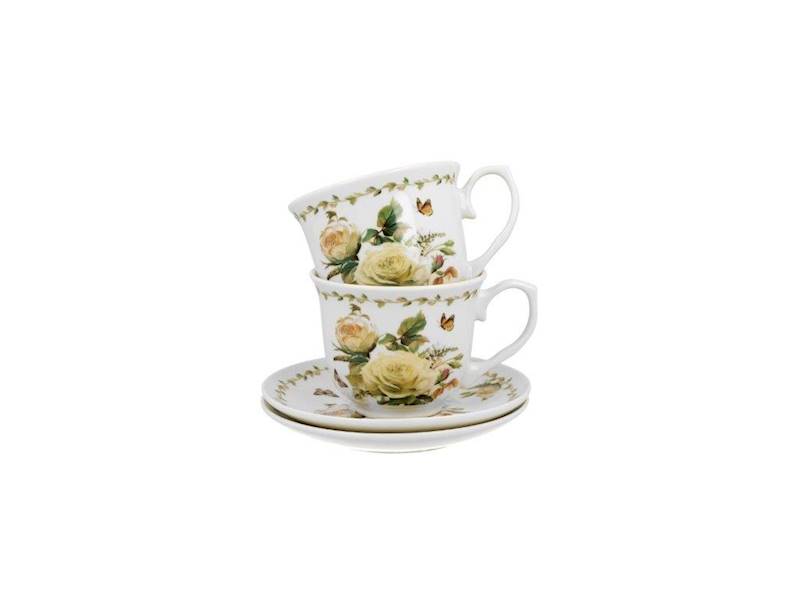 Filiżanka + spodek White roses kpl.2szt