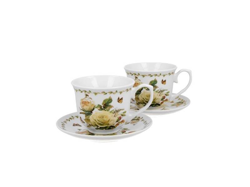 Filiżanka + spodek White roses kpl.2szt