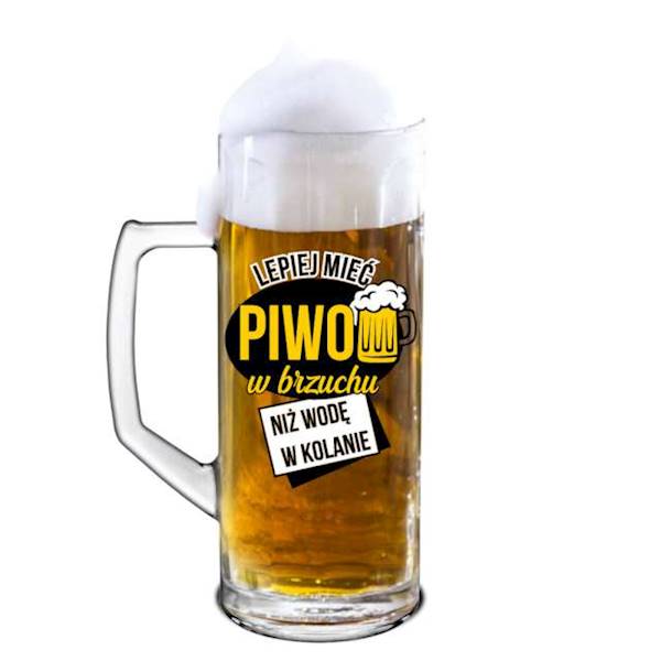 Kufel na piwo 500ml-lepiej mieć piwo w brzuchu 