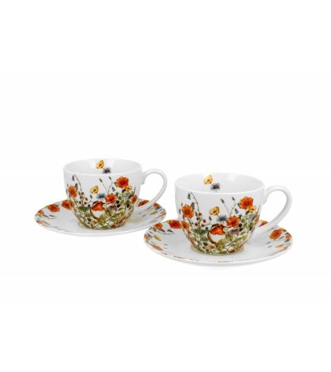 2 filiżanki espresso ze spodkami LINNEA