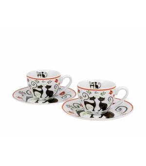 2 filiżanki espresso ze spodkami 90ml  KOTY ETNO
