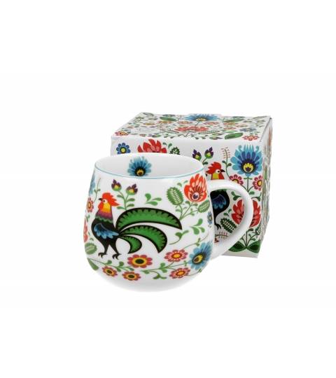 Kubek baryłka 430 ml KOGUTY FOLK