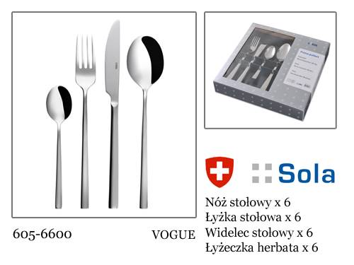 Komplet sztućców 605-6600 24szt na 6 osób Vogue
