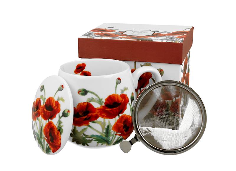 Kubek z zaparzaczem baryłka 430ml classic poppies