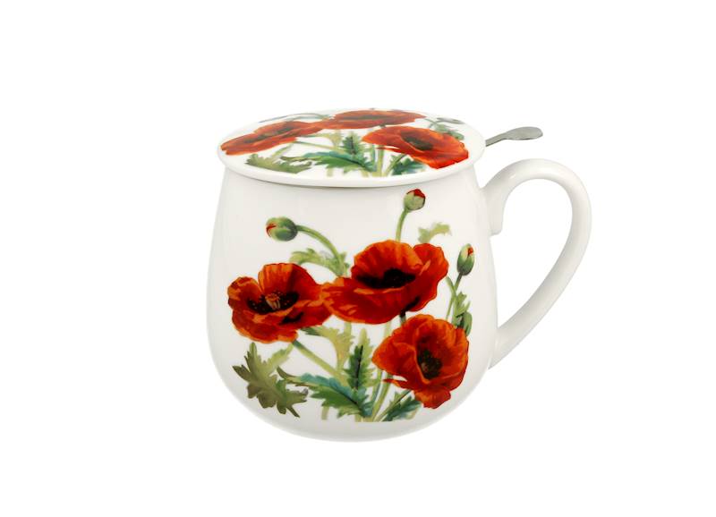 Kubek z zaparzaczem baryłka 430ml classic poppies
