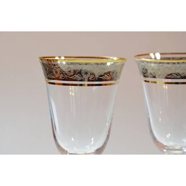 Komplet 6 kieliszków angela 185ml złoto platyna