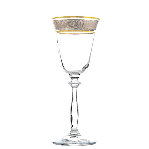 Komplet 6 kieliszków angela 185ml złoto platyna
