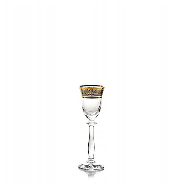 Komplet 6 kieliszków Angela 60ml złoto platyna