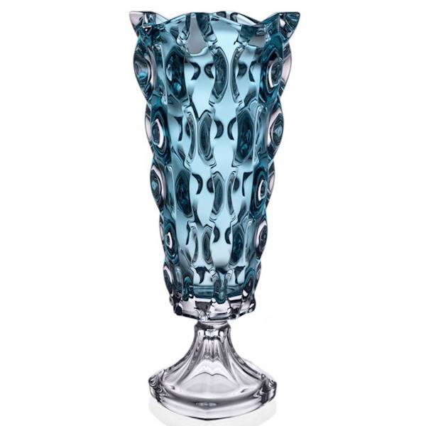 Wazon na nodze samba aquamarine 405mm bohemia 