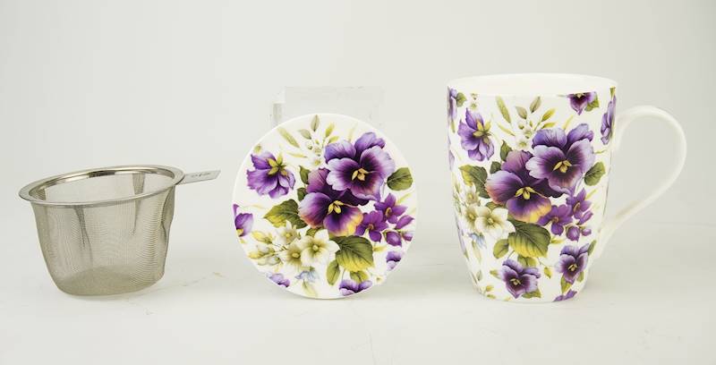 Kubek z zaparzaczem 450ml. BONE CHINA 115-2501