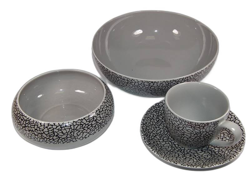 Zestaw obiadowy 6/33 Combi Zina Grey Night