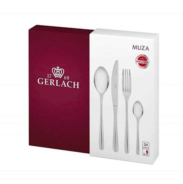 Komplet sztućców 24 szt Muza w pudełku Gerlach