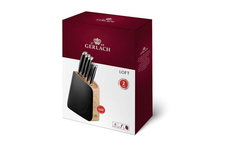 Kpl. 5szt noży kuchennych w bloku Loft Gerlach