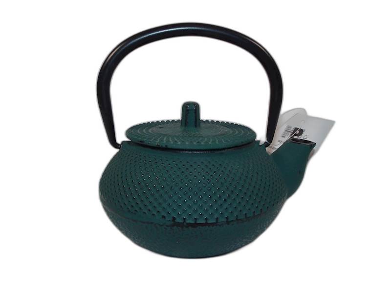 Żeliwny dzbanek zaparzacz 0,3 l ciemna zieleń