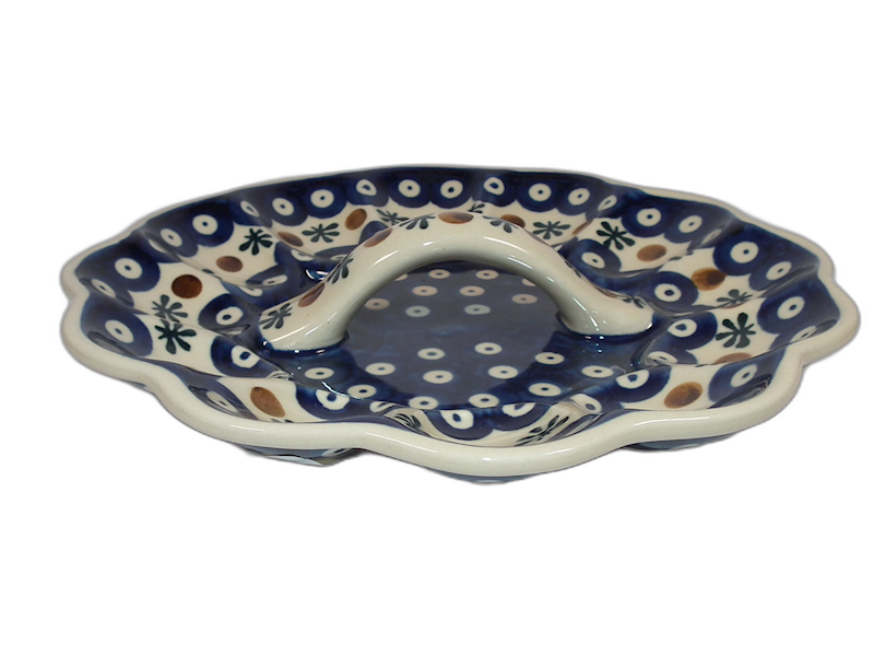 Talerz na jajka z rączką K2