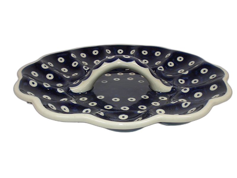 Talerz na jajka z rączką K1